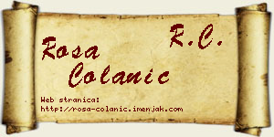 Rosa Čolanić vizit kartica